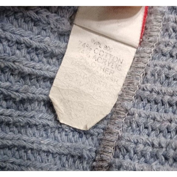 Vintage Binghamton Knitting Co Henley Sweater Light Blue Medium Made in USA - Picture 7 of 7